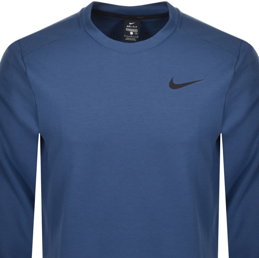 Alternative Image for ProductNike Training Crew Neck Logo Sweatshirt Blue2